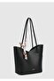 Women's Black Shoulder Bag - 2