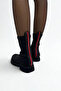 Black Scuba Stretch Flat Women's Boots P9070 - 8