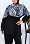 Leopard Patterned Scuba Double Suit N5357 Black - 3