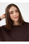 Brown Women's Sweatshirt Lf2041105 - 4