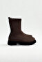 Brown Diver Stretch Flat Women's Boots P9070 - 7