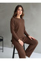 Cotton Corded Fabric Women's Blouse and Pants Two-Piece Set - 5