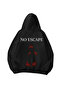 No Escape Printed Black Oversize Unisex Hoodie Sweatshirt