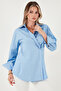 Regular Fit Classic Collar Tie-Up Long Sleeve Shirt Shirt 6834987 - 2