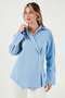 Regular Fit Classic Collar Tie-Up Long Sleeve Shirt Shirt 6834987 - 7