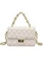 Women's Quilted Crossbody Shoulder Bag – Small PU Leather Handbag with Gold Chain Strap