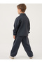 Boy's Pocket Anthracite Soft Modal Tracksuit Set - 4