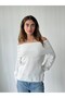 Off-The-Shoulder Strapless Folded Knitwear Sweater Women's White - 6