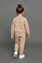 Girl's Transitional Cute Teddy Bear Embroidered 100% Cotton 2-Piece Children's Tracksuit Set - 2
