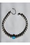 Dalmatian Jasper & Blue Turquoise Stone Women's Necklace |   Handmade & Natural Stone Jewelry - 6