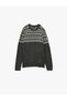 Long Sleeve Crew Neck Patterned Winter Knitwear Sweater - 3