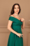 Boat Neck Midi Dress - Emerald Green - 4