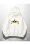 White Unisex Road Trip Printed Oversize Hoodie Sweatshirt