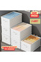 3-Piece Bow Patterned Closet Organizer Foldable Clothing Storage Box 45X25X20 cm