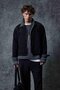 Men's Plaid Detailed Washed Relaxed Fit Jacket Black - 3