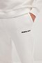 Men's Relax Fit Cotton 3 Thread Soft Textured Inside Fleece Crew Neck White Tracksuit Set - 6