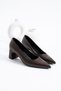 Paula Women's Stiletto Daily Heeled Shoes Brown - 4
