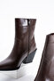 Sergio Women's Western Heeled Boots Brown - 5