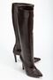 Syt-2004 Brown Wrinkled Patent Leather Daily Boots - 4