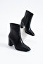 Ryan Women's Zippered Casual Heeled Boots Black - 3