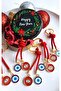 5-Piece Evil Eye Beaded Red Keychain in a New Year's Gift Metal Box - Length 10.5 cm - 3