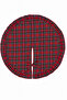 Ruffled Christmas Pine Tree Cover – a Warm Atmosphere with Natural Cotton Plaid Design - 3