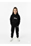 Running leopard print kids' hooded premium compact sweatshirt tracksuit set with pockets and drawstring. - 6