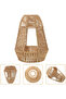 LIGHTINGS Vintage Rattan Lampshade Handwoven Light Cage Decorate - 6