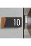 Horizontal Composite - Wooden Apartment -Apartment Hotel Office Door Number 20X10Cm Number 10 - on - 2