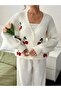 Cherry Patterned Stylish Knit Cardigan – Soft and Comfortable Fit, Special Design with Buttons 🍒 - 6