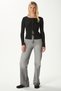 Young Cool Buttoned Long Sleeve Black Blouse - 2