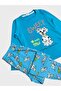 Boy's Cotton Blue Cute Dog Patterned Seasonal Long Sleeve Pajama Set - 4