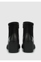 Black Leather Women's Bootie - 4