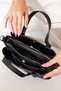 Women's Monogram Faux Leather Hand and Shoulder Strap Women's Bag - 2