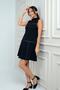 Women's Short Crepe Dress with Interlining - 2