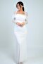 Women's Long Sleeve Sequin Chest Draped Lined Design Dress - 3