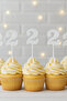White 2Nd Birthday Cake Topper - Two Cake Lettering - Number 2 Cupcake Picks - Baby Boy Birthday - 3