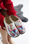 6355 Colorful Butterfly Printed Sek Sabo Slippers - 4