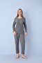 Anthracite Ribbed Knitted Pajama Set - 4