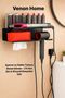 Plug Holder with Gift | |   Set Luxury Wall Black Dyson and Cable Holder Airwrap Stand - Hair Dryer Hanger - Bathroom Shelf - 8