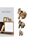 L Elephant Sculpture Lucky Feng Shui Golden Elephant Statue Sculpture Wealth Figurine Gift Home Dec. - 4