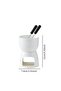Ceramic Chocolate Fondue Pot Tea Light Porcelain Melting Pot Butter Warmer for Kitchen Candy Dess... - 5