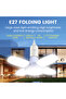مصباح LED أبيض بارد قابل للطي على شكل مروحة، 220 فولت، E27، يعمل بجهد 85-265 فولت تيار متردد/220 فولت، مناسب لغرف المعيشة المنزلية. - 2