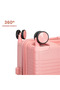 3-Piece Polypropylene Luggage Set | 20”, 24”, 28” Lightweight Suitcases - Pink - 9