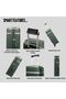3-Piece Polypropylene Luggage Set | 20”, 24”, 28” Lightweight Suitcases - Dark Green - 7
