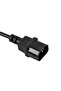 كابل UPS PDU أسود آخر 3P من IEC C14 إلى كابل تمديد طاقة مقبس Schuko الأوروبي بطول 30 سم من Schuko CEE7/4 Pow - 2