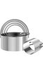 LMETJMA 5Pcs Circle Biscuit Cutter Set Stainless Steel Round Cookies Cutter Mold Dough Fondant Cu... - 7