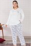 Plus Size Oversized Long Sleeve Pajama Set B09-160 - 4