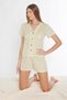 Boydan Buttoned Shorts Suit Heart Pattern Viscose 760-14