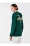 Xside Green Long Sleeve Printed Men's Hoodie